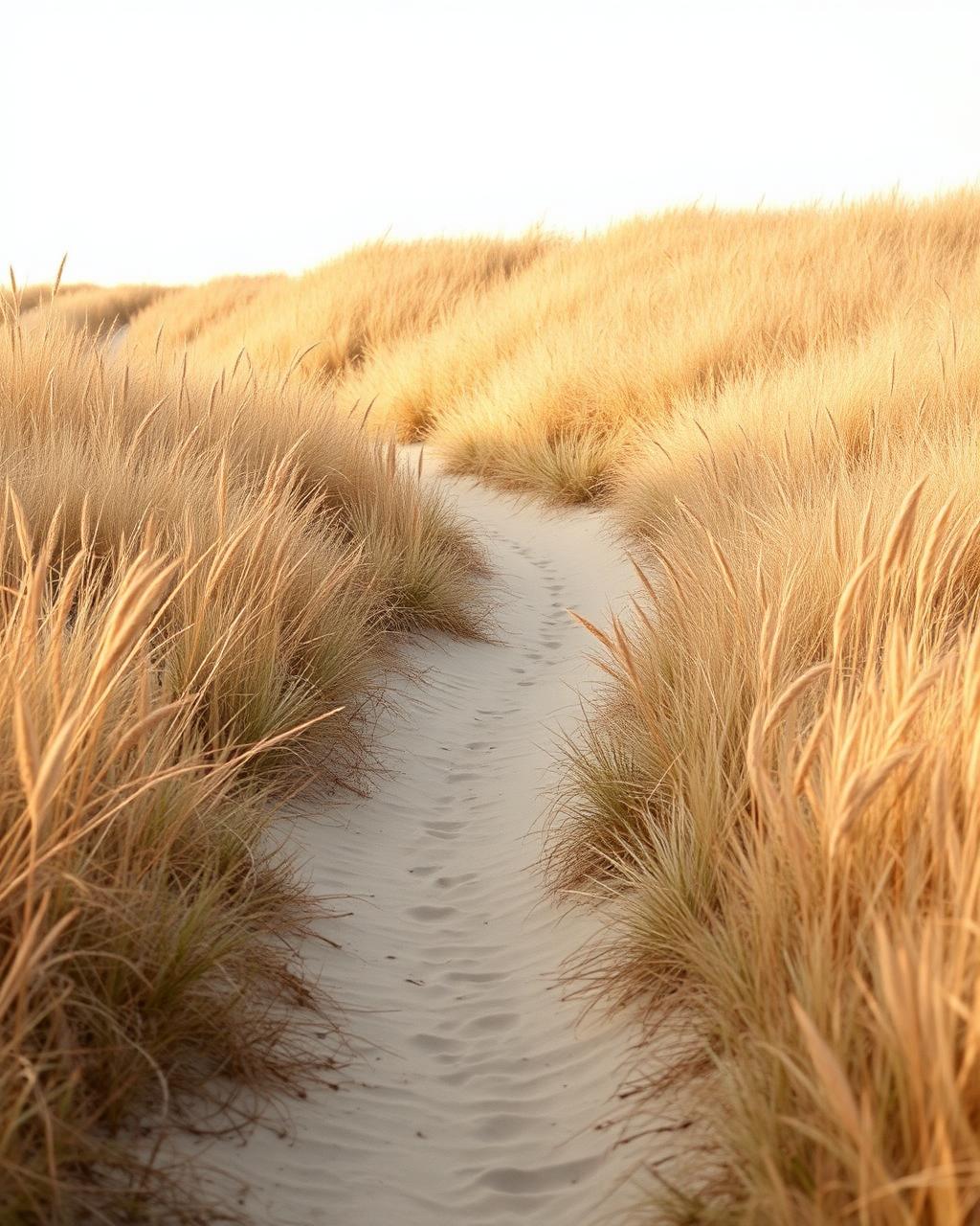 Zandpad door duingras langs de Noordkop kust